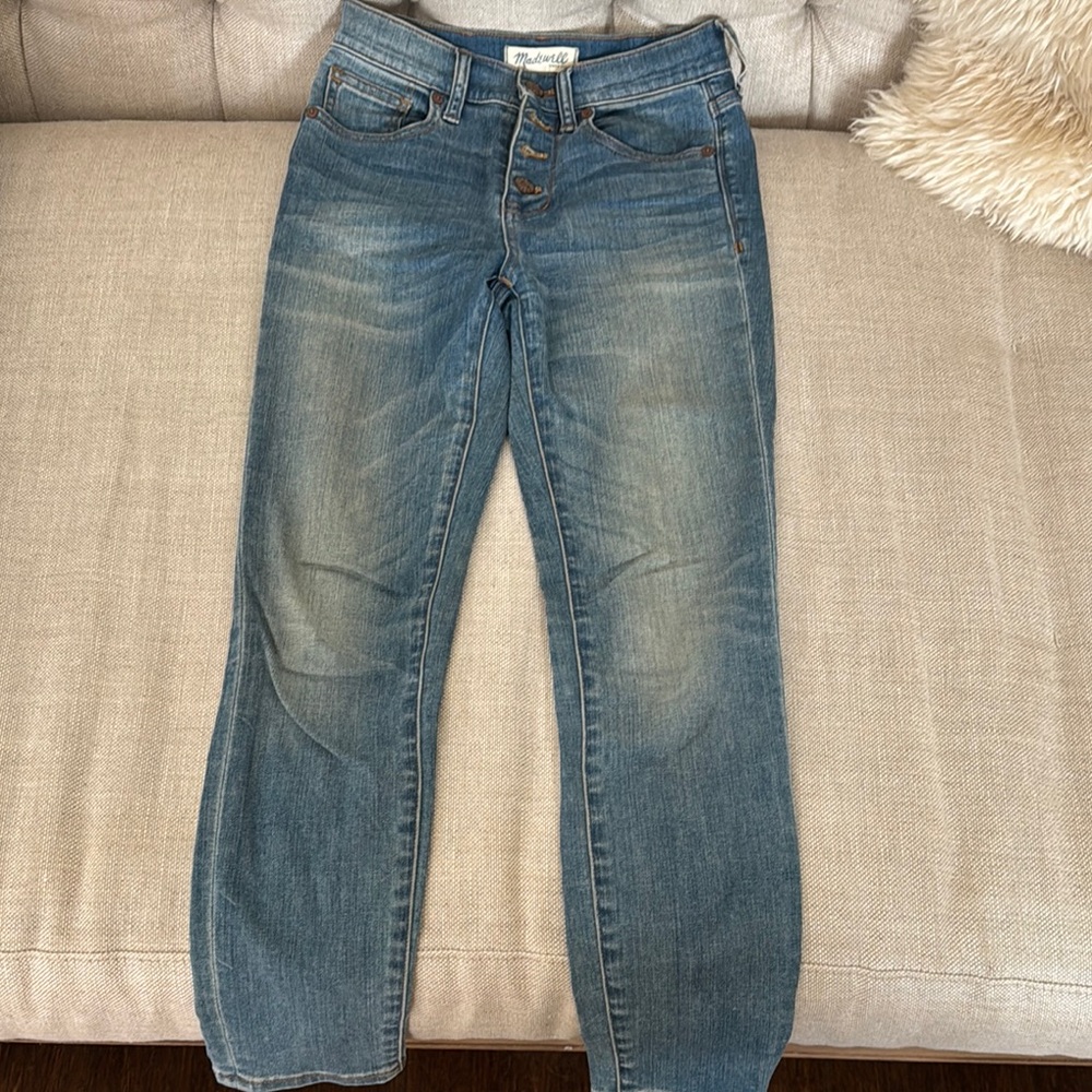 Madewell high riser crop jeans